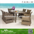 Outdoor Garden furniturer 7pcs alum Rattan Table Sets